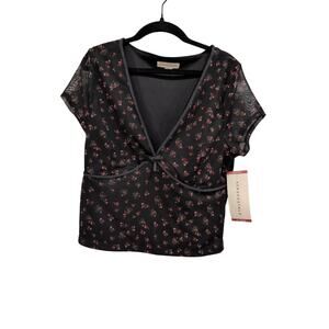 Aeropostale Women's Mesh V-Neck Crop Top Size XL